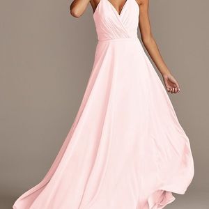 Spaghetti Strap Full Skirt Bridesmaid Dress-Petal